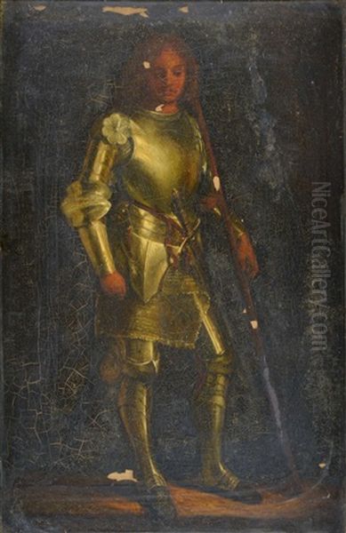 Study Of A Knight Oil Painting by Charles Gogin