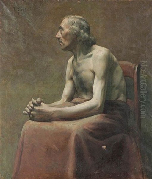 Pensilve Old Man Oil Painting by Felix Gogo