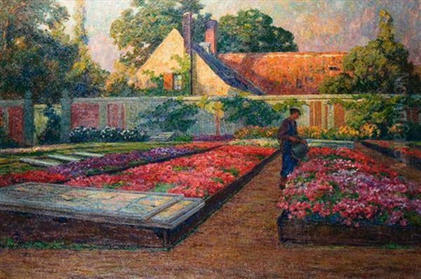 Le Jardin Fleuri Oil Painting by Felix Gogo