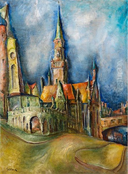 Stadtansicht Mit Kirche by Walter Dean Goldbeck