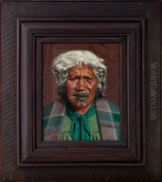 No Koora Te Cigaretti, A Portrait Of Mihipeka Wairama, Tuhourangi Oil Painting by Charles Frederick Goldie