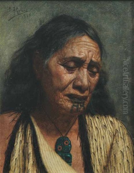 Ngaheke Or Perira Te Kahikura (the Widow) Oil Painting by Charles Frederick Goldie