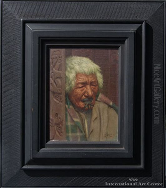 Kapi Kapi. A Survivor Of The Tarawera Eruption Oil Painting by Charles Frederick Goldie