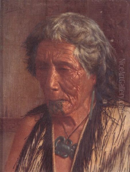 Memories - Rakapa Au Anawa Chieftainess Oil Painting by Charles Frederick Goldie