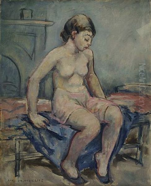 Seated Nude Oil Painting by Anne Wilson Goldthwaite