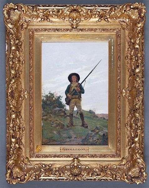 Franco-prussian War Mercenary Oil Painting by Paul Louis Narcisse Golleron