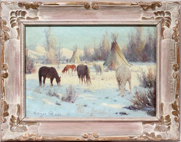 In Winter Oil Painting by Elling William Gollings