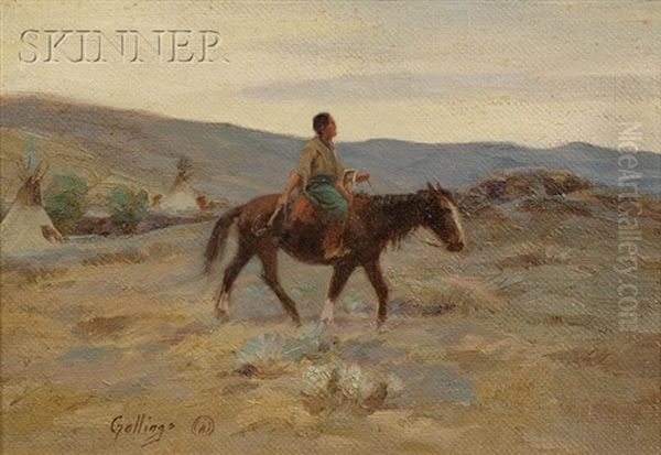 Squaw Oil Painting by Elling William Gollings