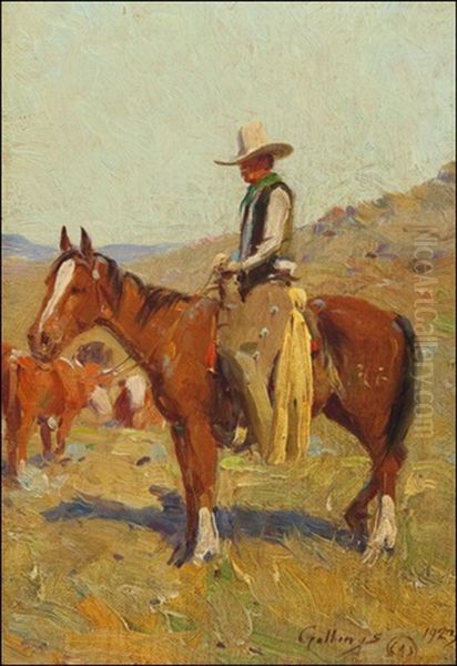 Day Herder Oil Painting by Elling William Gollings