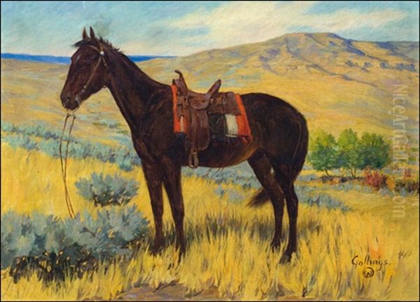 The Cowboy's Horse Oil Painting by Elling William Gollings