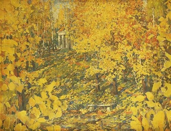 Herbstliche Landschaft Oil Painting by Aleksandr Yakovlevich Golovin