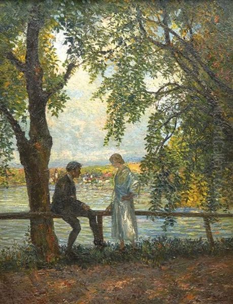 La Rencontre Oil Painting by Alexander Demetrius Goltz