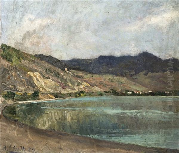 Motif From Wachau Oil Painting by Alexander Demetrius Goltz