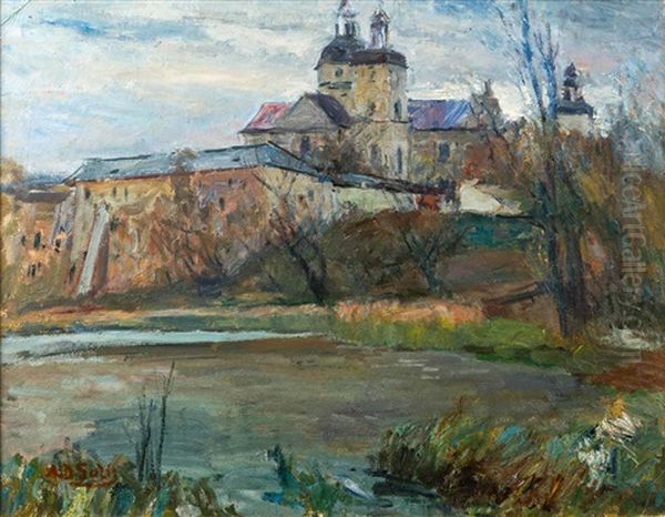 Klosteransicht Oil Painting by Alexander Demetrius Goltz