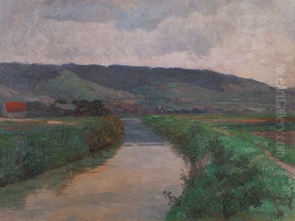 Tullnerfeld Oil Painting by Alexander Demetrius Goltz