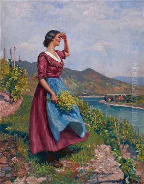 Wachauerin Oil Painting by Alexander Demetrius Goltz