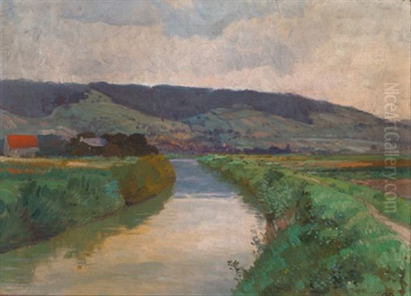 Tullnerfeld Oil Painting by Alexander Demetrius Goltz