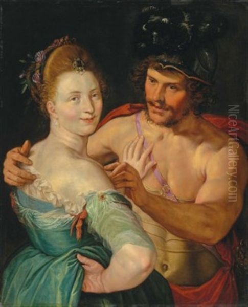 Mars And Venus Oil Painting by Hendrik Goltzius