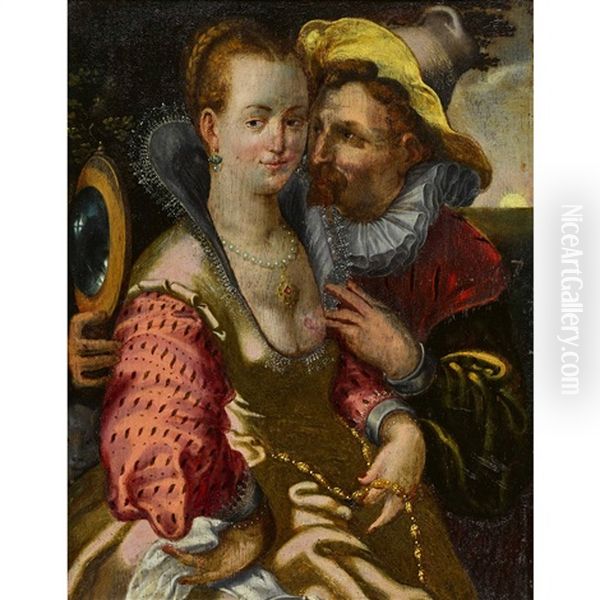 Allegorie Des Gesichtssinnes Oil Painting by Hendrik Goltzius