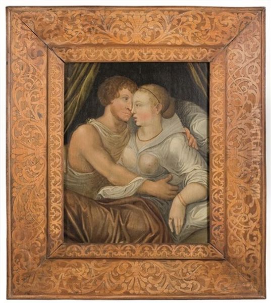 Couple Oil Painting by Hendrik Goltzius