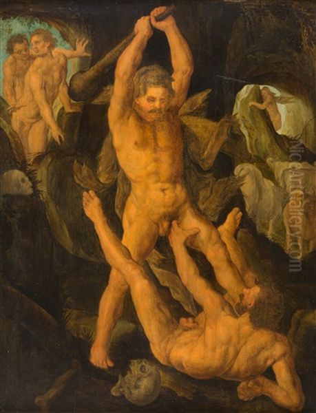 Herkules Und Cacus Oil Painting by Hendrik Goltzius