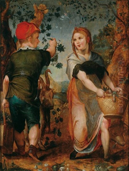 Allegorie Des Herbstes Oil Painting by Hendrik Goltzius