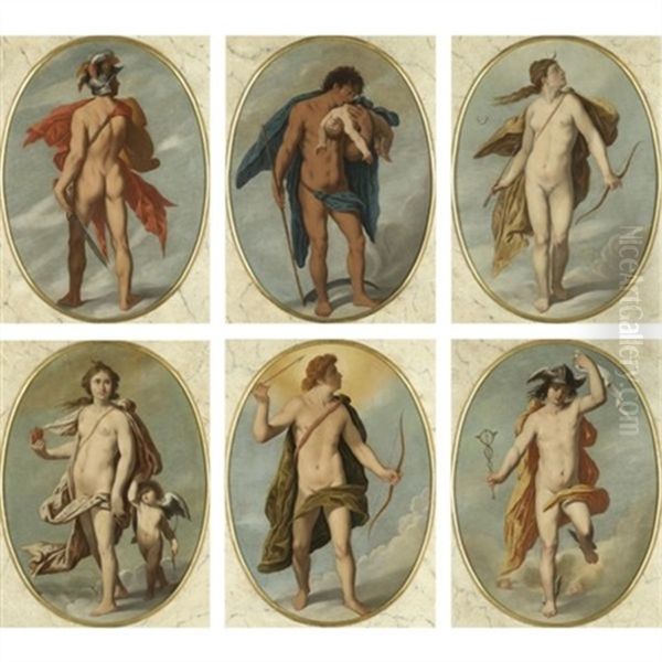 Saturn (+ 5 Others; Set Of 6) Oil Painting by Hendrik Goltzius