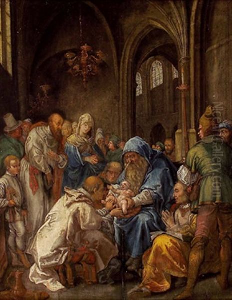 Die Beschneidung Christi Oil Painting by Hendrik Goltzius