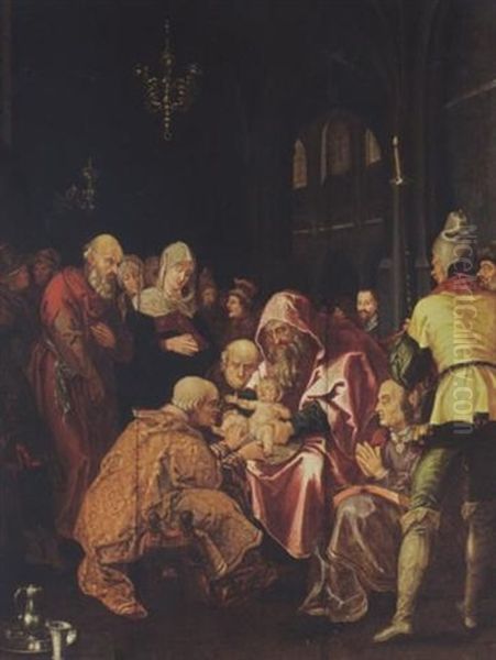 The Circumcision Of Christ Oil Painting by Hendrik Goltzius