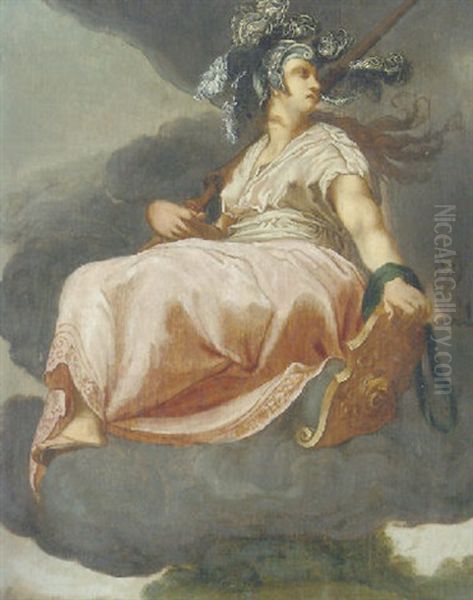 Minerva Oil Painting by Hendrik Goltzius