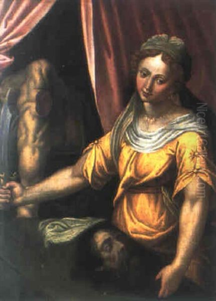 Judith Mit Dem Haupt Des Holofernes Oil Painting by Hendrik Goltzius