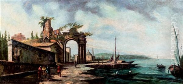 Venecia Oil Painting by Antonio Gomar y Gomar