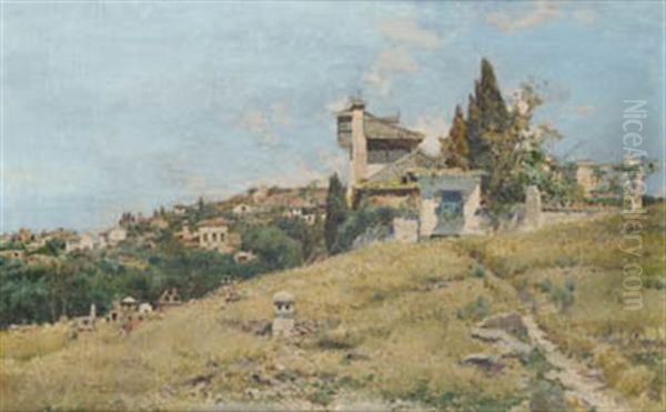 Paisaje Granadino Oil Painting by Antonio Gomar y Gomar