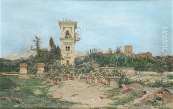 Paisaje Granadino Oil Painting by Antonio Gomar y Gomar