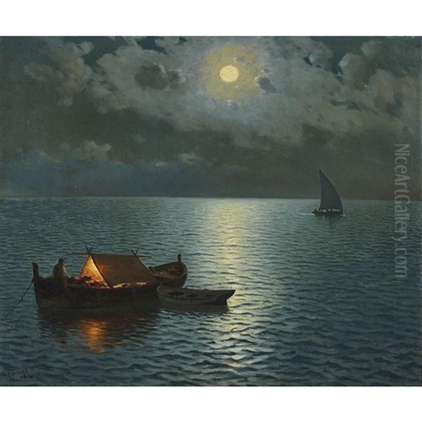 Noche De Luna Oil Painting by Guillermo Gomez Gil