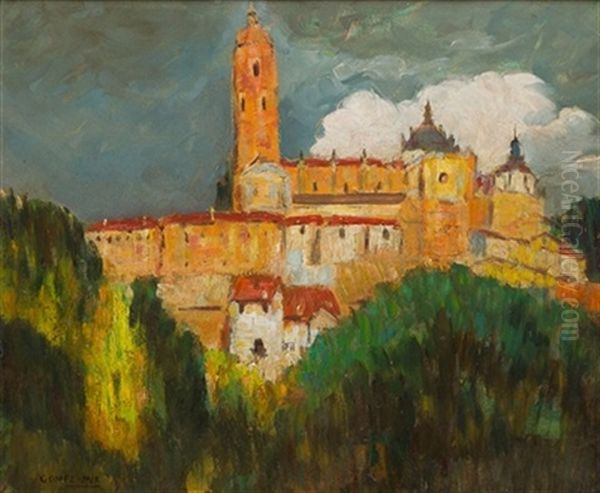 Segovia Oil Painting by Eugenio Gomez Mir