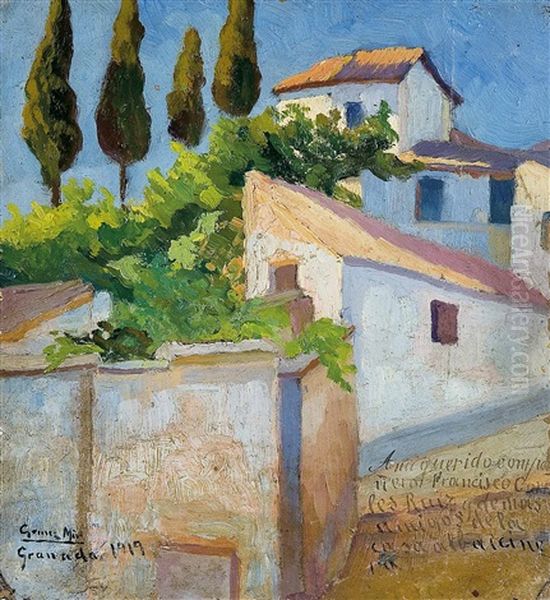 Granada Oil Painting by Eugenio Gomez Mir