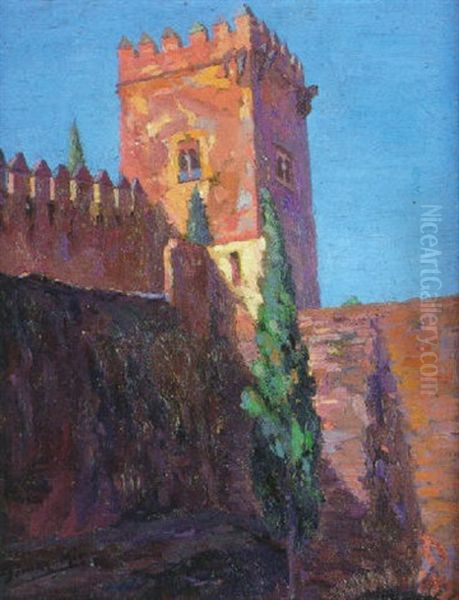 La Torre Del Castillo Oil Painting by Eugenio Gomez Mir