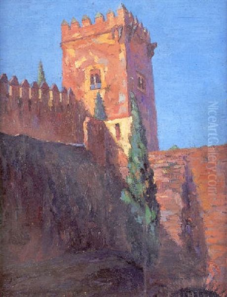 La Torre Del Castillo Oil Painting by Eugenio Gomez Mir