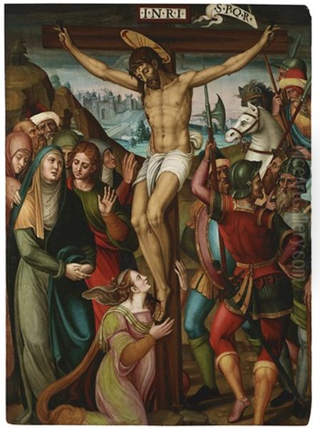 The Crucifixion Oil Painting by Martin Gomez the Elder