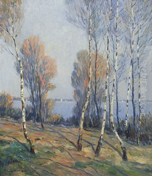 Birken Am Ammersee Oil Painting by Rudolf Gonner