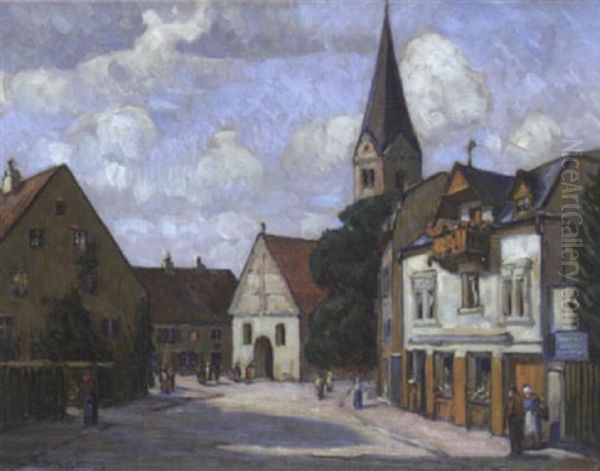 Ansicht Von Furstenfeldbruck Oil Painting by Rudolf Gonner