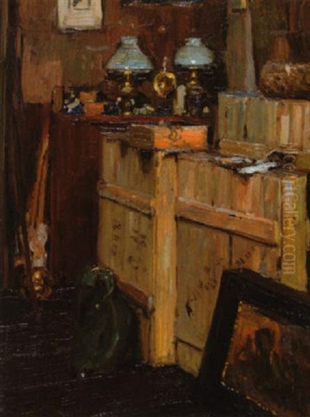 Atelier-ecke Oil Painting by Rudolf Gonner