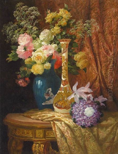 Bouquet De Fleurset Vase Japonais by Clement Gontier