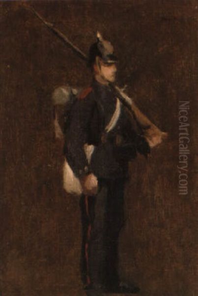 Etude De Soldat Oil Painting by Eva Gonzales