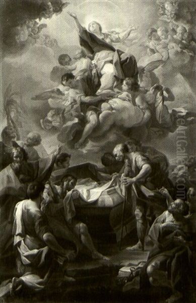 The Assumption Of The Virgin Oil Painting by Antonio Gonzalez Velazquez