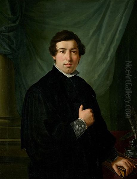 Retrato Del Magistrado Buenaventura Colsa Y Pando, Presidente De La Audencia De Burgos Oil Painting by Zacarias Gonzalez Velazquez