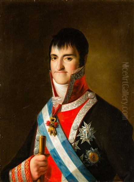 Retrato De Fernando Vii Oil Painting by Zacarias Gonzalez Velazquez