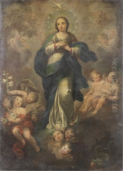 The Immaculate Conception Oil Painting by Zacarias Gonzalez Velazquez