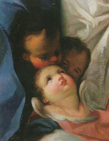 Angelitos Oil Painting by Zacarias Gonzalez Velazquez